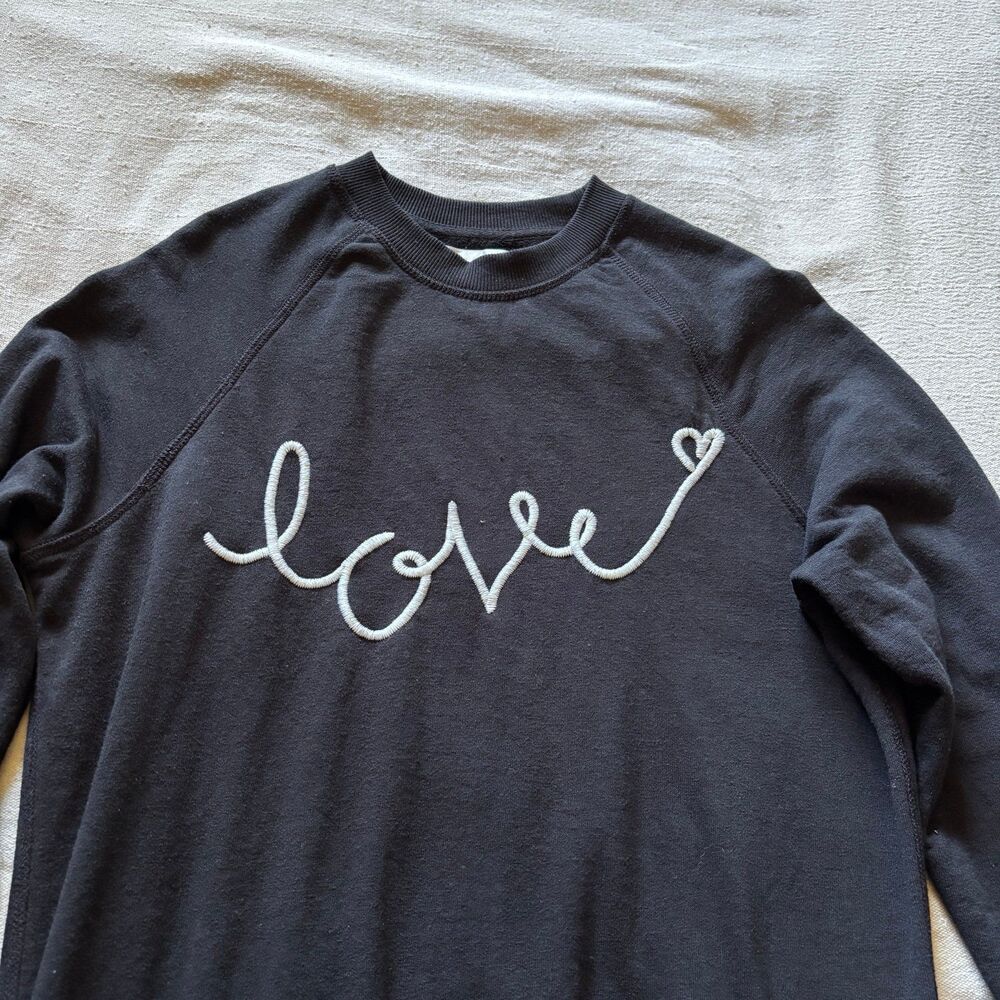 Spiritual Gangster Black Embroidered "Love" Pullover Sweatshirt - Picture 3 of 5